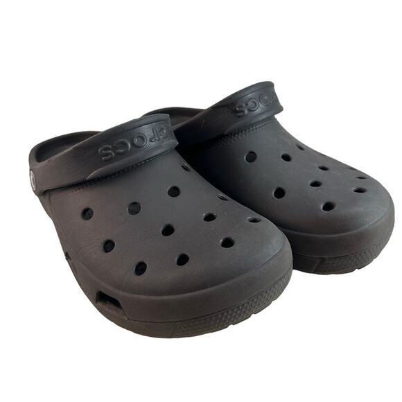 Crocs Dark Grey Mens 7 Womens 9 Preowned - Picture 1 of 5